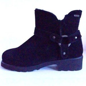 Bearpaw Anna Ankle Boot Pull On Black Size 7 New